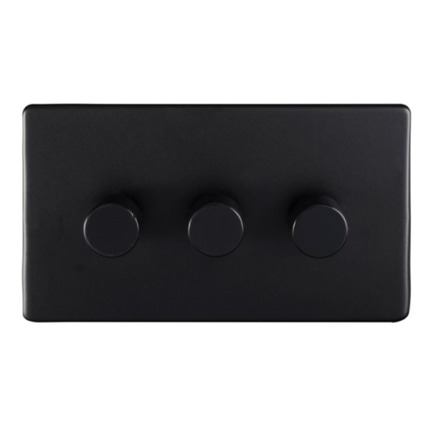 C&G SWITCH DIAMOND BLACK - 3 GANG 2WAY