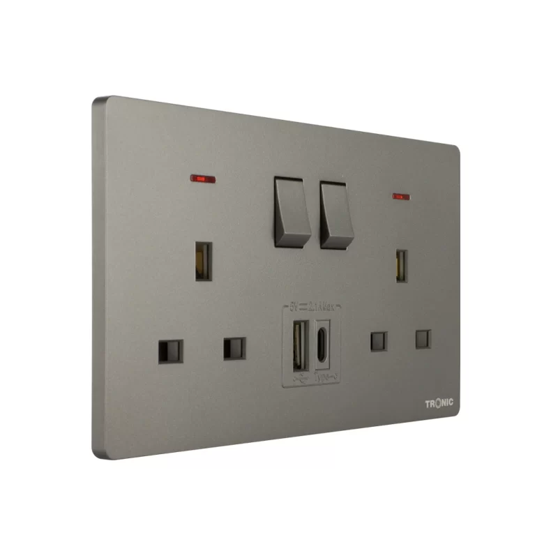 SOCKET - TWIN USB + C TYPE/C&G